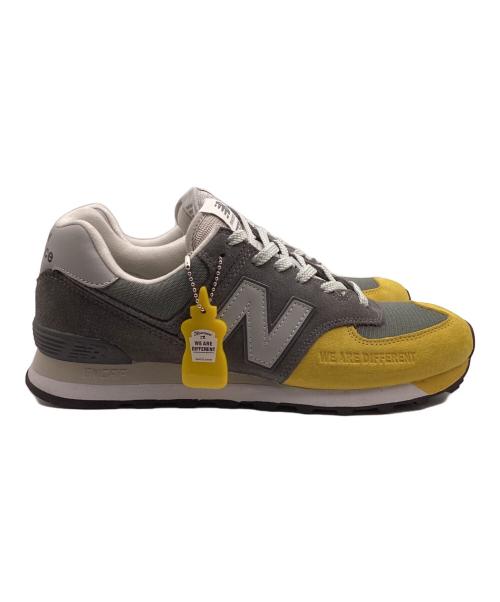NEW BALANCE（ニューバランス）NEW BALANCE (ニューバランス) the Apartment (ジ アパートメント) ML574AP2 グレー×イエロー サイズ:27.5の古着・服飾アイテム