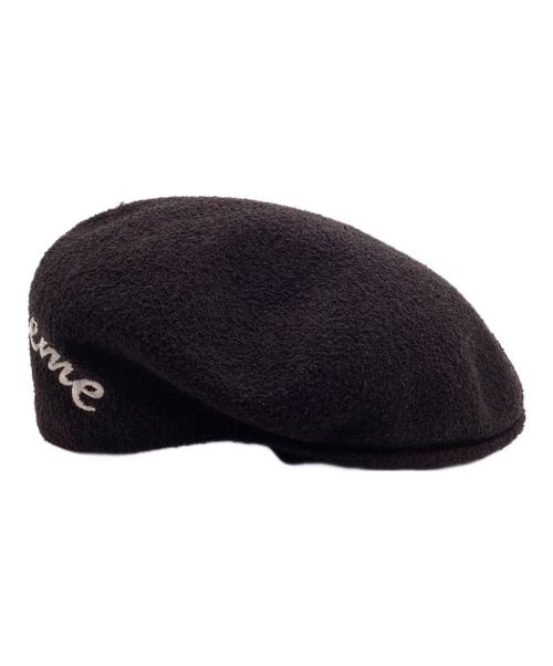SUPREME（シュプリーム）Supreme (シュプリーム) KANGOL (カンゴール) コラボロゴ刺繍ハンチング ブラックの古着・服飾アイテム