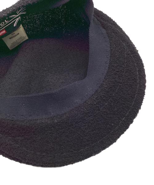 SUPREME（シュプリーム）Supreme (シュプリーム) KANGOL (カンゴール) コラボロゴ刺繍ハンチング ブラックの古着・服飾アイテム