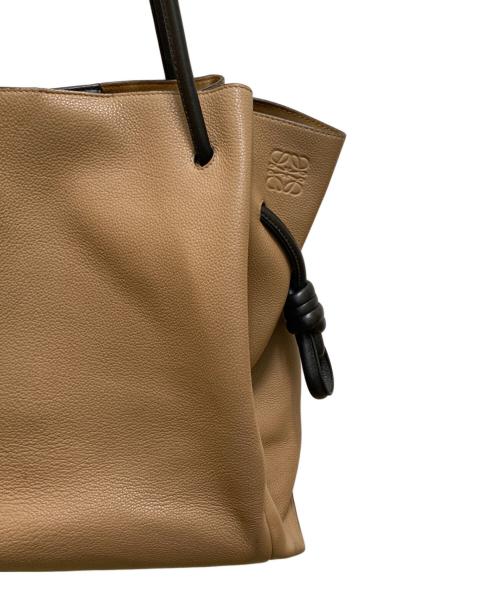 LOEWE（ロエベ）LOEWE (ロエベ) フラメンコ ノット レザートートバッグ ベージュの古着・服飾アイテム