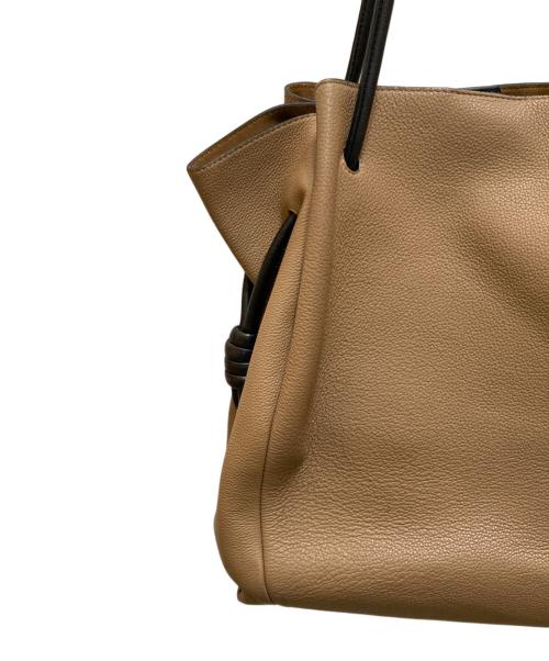 LOEWE（ロエベ）LOEWE (ロエベ) フラメンコ ノット レザートートバッグ ベージュの古着・服飾アイテム