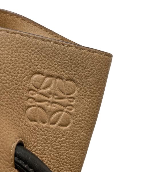 LOEWE（ロエベ）LOEWE (ロエベ) フラメンコ ノット レザートートバッグ ベージュの古着・服飾アイテム