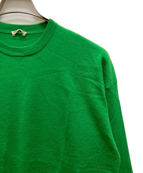 cash&barba（キャッシュ アンド バルバ）cash&barba (キャッシュ アンド バルバ) ウーステッドカシミヤ150クルーネック グリーン サイズ:1の古着・服飾アイテム