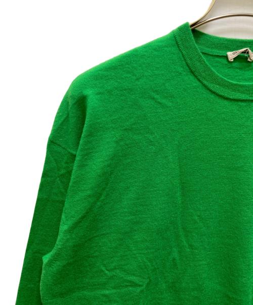 cash&barba（キャッシュ アンド バルバ）cash&barba (キャッシュ アンド バルバ) ウーステッドカシミヤ150クルーネック グリーン サイズ:1の古着・服飾アイテム