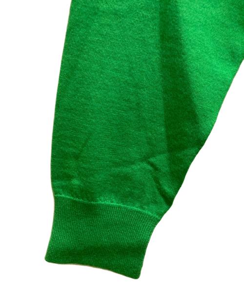 cash&barba（キャッシュ アンド バルバ）cash&barba (キャッシュ アンド バルバ) ウーステッドカシミヤ150クルーネック グリーン サイズ:1の古着・服飾アイテム