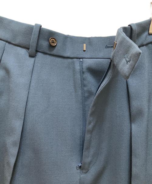 MARKAWARE（マーカウェア）MARKAWARE (マーカウェア) オーガニックウールサバイバルクロス/ダブルブルブリーテッドトラウザーズ ネイビー サイズ:１の古着・服飾アイテム