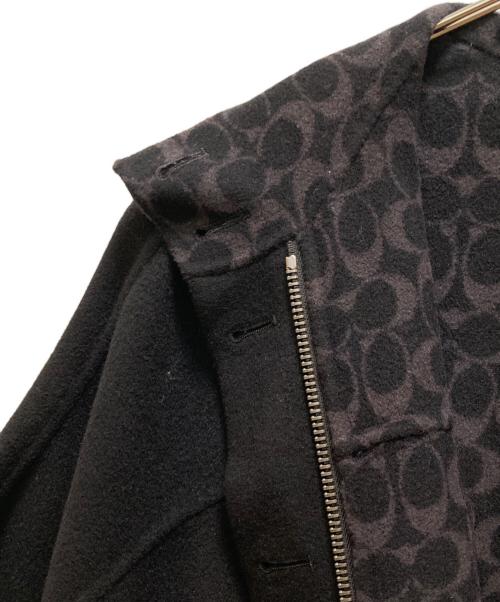 COACH（コーチ）COACH (コーチ) シグネチャー ウール×カシミヤ ポンチョ ブラック サイズ:mの古着・服飾アイテム