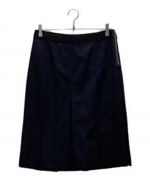 COMME des GARCONS tricot（コムデギャルソントリコ）の古着「ウールプリーツスカート」｜ネイビー