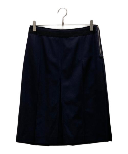 COMME des GARCONS tricot（コムデギャルソントリコ）COMME des GARCONS tricot (コムデギャルソントリコ) ウールプリーツスカート ネイビー サイズ:Mの古着・服飾アイテム