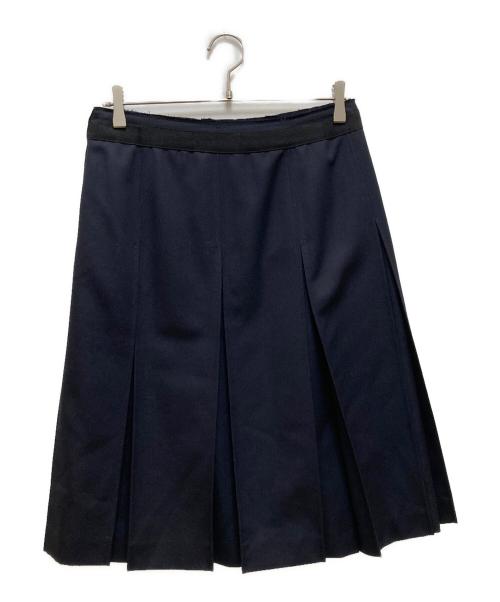 COMME des GARCONS tricot（コムデギャルソントリコ）COMME des GARCONS tricot (コムデギャルソントリコ) ウールプリーツスカート ネイビー サイズ:Mの古着・服飾アイテム