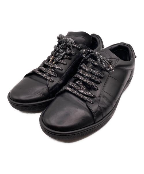 Saint Laurent Paris（サンローランパリ）Saint Laurent Paris (サンローランパリ) リップパッチ ローカットスニーカー ブラック サイズ:４１の古着・服飾アイテム