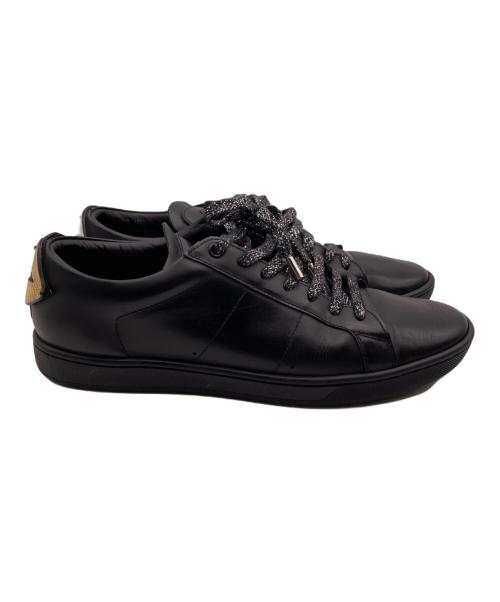 Saint Laurent Paris（サンローランパリ）Saint Laurent Paris (サンローランパリ) リップパッチ ローカットスニーカー ブラック サイズ:４１の古着・服飾アイテム