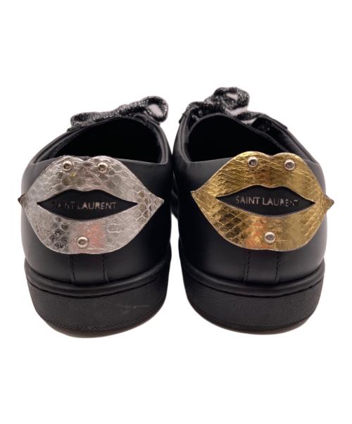 Saint Laurent Paris（サンローランパリ）Saint Laurent Paris (サンローランパリ) リップパッチ ローカットスニーカー ブラック サイズ:４１の古着・服飾アイテム