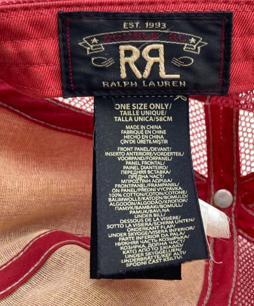 RRL（ダブルアールエル）RRL (ダブルアールエル) メッシュトラッカーキャップ レッドの古着・服飾アイテム