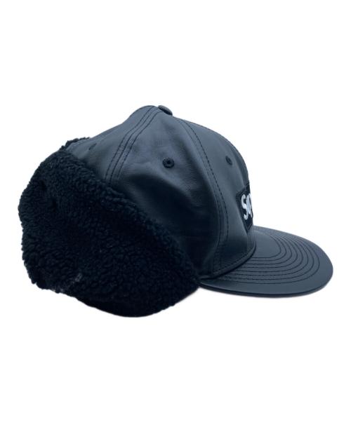 SUPREME（シュプリーム）SUPREME (シュプリーム) New Era (ニューエラ) ラムレザーイヤーフラップ ボックスロゴキャップ ブラック サイズ:7 3/8の古着・服飾アイテム