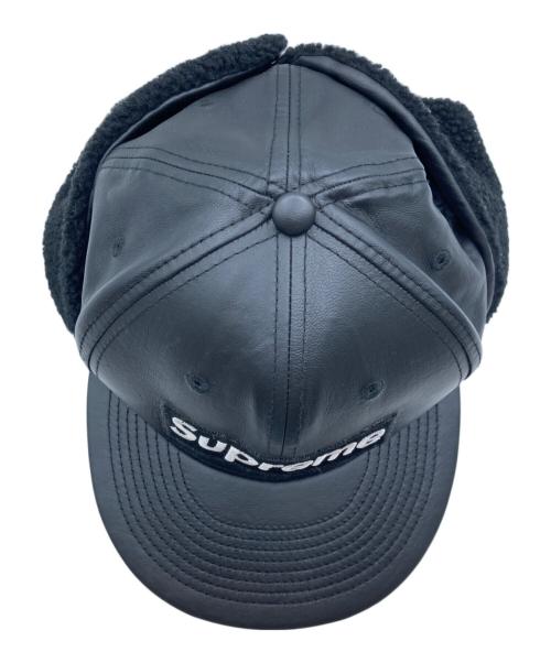 SUPREME（シュプリーム）SUPREME (シュプリーム) New Era (ニューエラ) ラムレザーイヤーフラップ ボックスロゴキャップ ブラック サイズ:7 3/8の古着・服飾アイテム