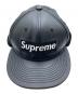 中古・古着 SUPREME (シュプリーム) New Era (ニューエラ) ラムレザーイヤーフラップ ボックスロゴキャップ ブラック サイズ:7 3/8：10000円