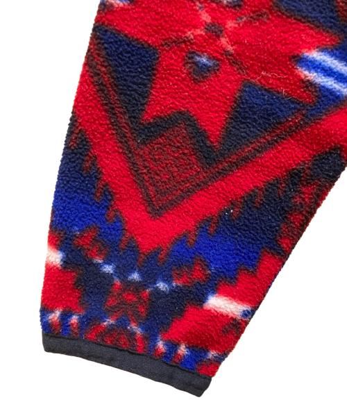 POLO RALPH LAUREN（ポロ・ラルフローレン）POLO RALPH LAUREN (ポロ・ラルフローレン) ネイティブ柄ハーフスナップフリースジャケット レッド×ブルー サイズ:XLの古着・服飾アイテム