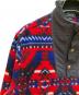 中古・古着 POLO RALPH LAUREN (ポロ・ラルフローレン) ネイティブ柄ハーフスナップフリースジャケット レッド×ブルー サイズ:XL：12000円
