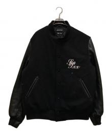 GOD SELECTION XXX×WIND AND SEA（ゴッド セレクション トリプルエックス×ウィンダンシー）の古着「コラボカウレザースリーブスタジャン」｜ブラック
