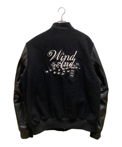 GOD SELECTION XXX（ゴッド セレクション トリプルエックス）GOD SELECTION XXX (ゴッド セレクション トリプルエックス) WIND AND SEA (ウィンダンシー) コラボカウレザースリーブスタジャン ブラック サイズ:XLの古着・服飾アイテム