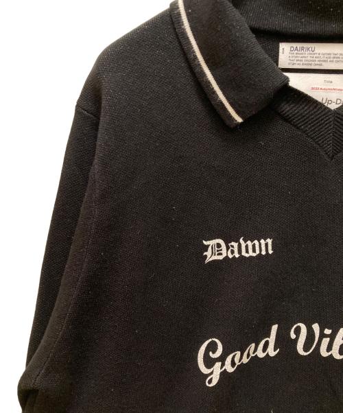 DAIRIKU（ダイリク）DAIRIKU (ダイリク) ラメサッカーユニフォームプルオーバーニット ブラック サイズ:mの古着・服飾アイテム