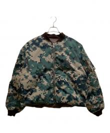 BEAMS（ビームス）の古着「リバーシブル ダウン フライトジャケット」｜ブラウン×グリーン