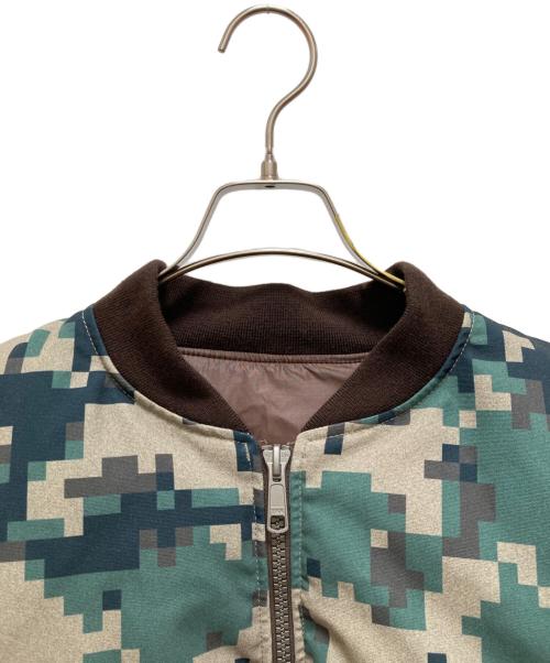BEAMS（ビームス）BEAMS (ビームス) リバーシブル ダウン フライトジャケット ブラウン×グリーン サイズ:Lの古着・服飾アイテム