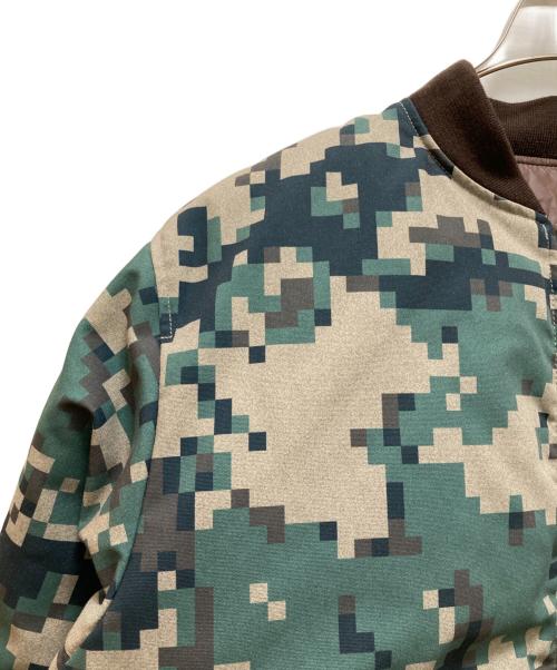 BEAMS（ビームス）BEAMS (ビームス) リバーシブル ダウン フライトジャケット ブラウン×グリーン サイズ:Lの古着・服飾アイテム