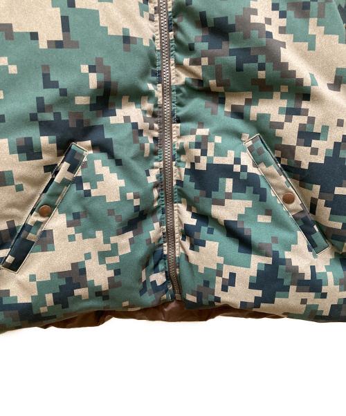 BEAMS（ビームス）BEAMS (ビームス) リバーシブル ダウン フライトジャケット ブラウン×グリーン サイズ:Lの古着・服飾アイテム