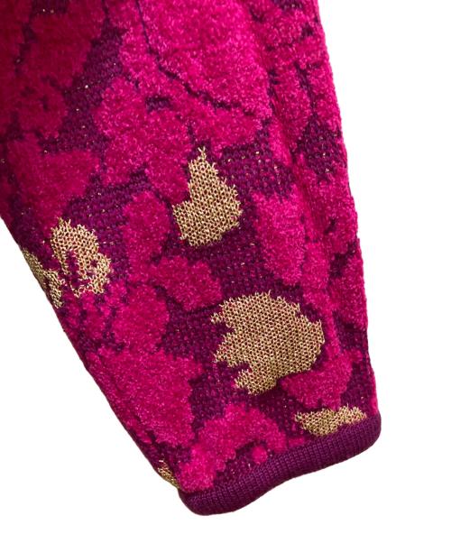 Yves Saint Laurent（イヴサンローラン）Yves Saint Laurent (イヴサンローラン) ヴィンテージノーカラーニットジャケット ピンク サイズ:mの古着・服飾アイテム