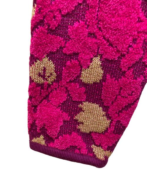 Yves Saint Laurent（イヴサンローラン）Yves Saint Laurent (イヴサンローラン) ヴィンテージノーカラーニットジャケット ピンク サイズ:mの古着・服飾アイテム
