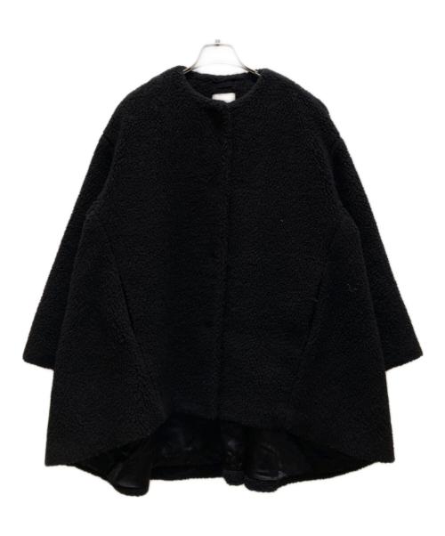 LE PHIL（ル フィル）LE PHIL (ル フィル) ノーカラーボアコート ブラックの古着・服飾アイテム