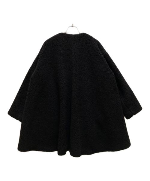 LE PHIL（ル フィル）LE PHIL (ル フィル) ノーカラーボアコート ブラックの古着・服飾アイテム