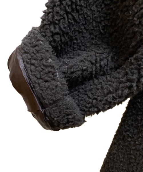 LE PHIL（ル フィル）LE PHIL (ル フィル) ノーカラーボアコート ブラックの古着・服飾アイテム