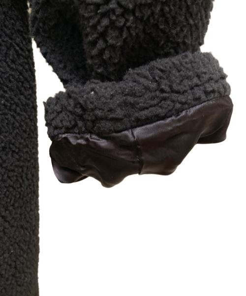 LE PHIL（ル フィル）LE PHIL (ル フィル) ノーカラーボアコート ブラックの古着・服飾アイテム