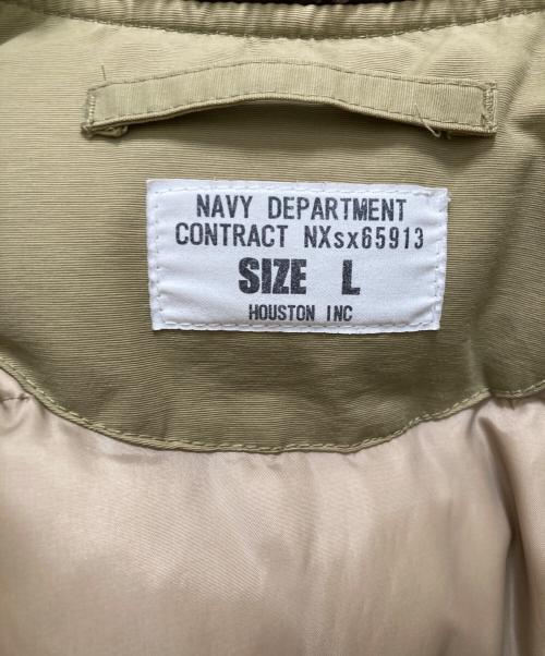 HOUSTON（ヒューストン）HOUSTON (ヒューストン) N1 ダウンデッキジャケット グリーン サイズ:Lの古着・服飾アイテム