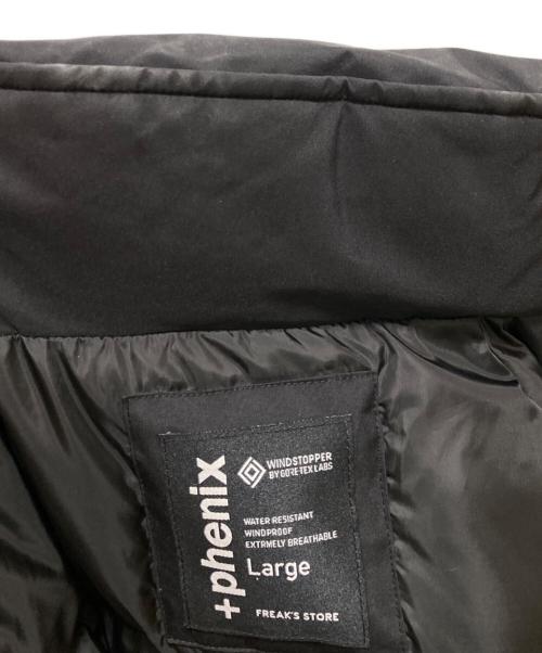 +PHENIX（プラスフェニックス）+PHENIX (プラスフェニックス) FREAK'S STORE (フリークスストア) 別注ゴアテックス ウインドストッパー ダウンジャケット ブラック サイズ:XLの古着・服飾アイテム