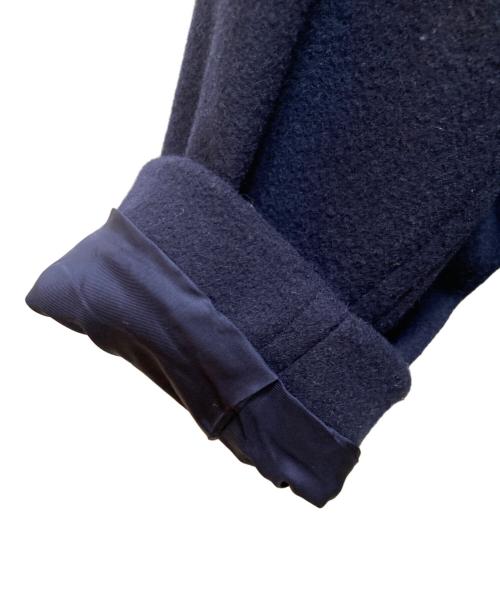BALLSEY（ボールジィ）BALLSEY (ボールジィ) ウールカシミヤメルトン ノーカラーショートコート ネイビー サイズ:36の古着・服飾アイテム