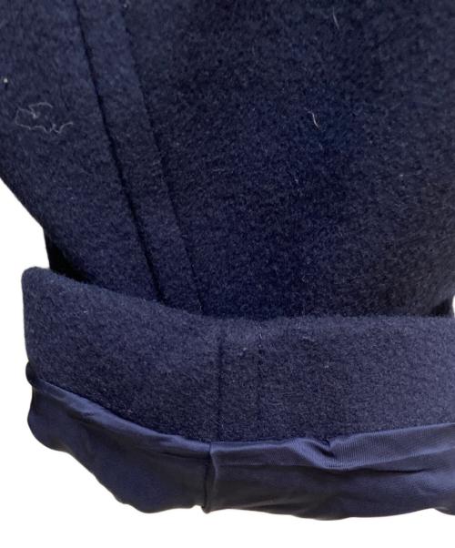 BALLSEY（ボールジィ）BALLSEY (ボールジィ) ウールカシミヤメルトン ノーカラーショートコート ネイビー サイズ:36の古着・服飾アイテム