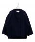 BALLSEY（ボールジィ）の古着「ウールカシミヤメルトン ノーカラーショートコート」｜ネイビー
