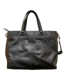 COACH（コーチ）の古着「レキシントン レザー ビジネス トート」｜ブラック