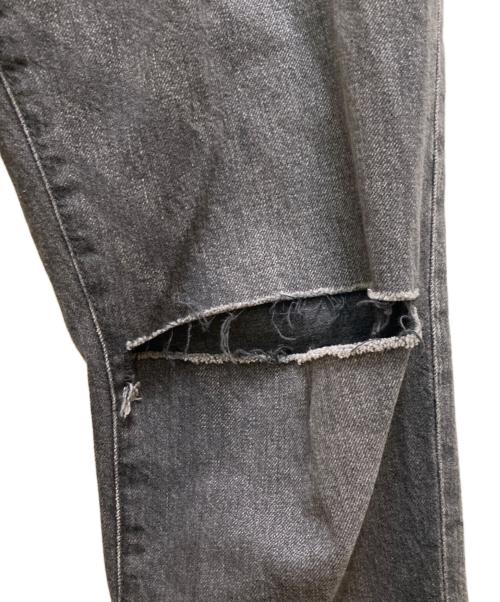 sacai（サカイ）sacai (サカイ) ラッププリーツスカート ダメージ デニムパンツ ブラック サイズ:1の古着・服飾アイテム