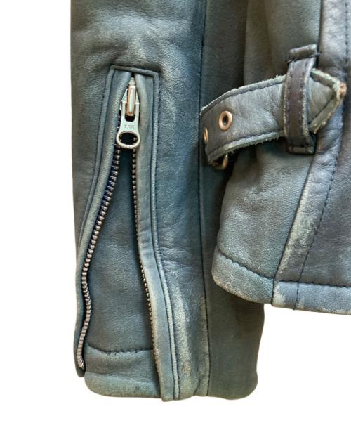 Schott（ショット）Schott (ショット) クラシックレーサーワッペンライダース グリーン サイズ:Ｍの古着・服飾アイテム