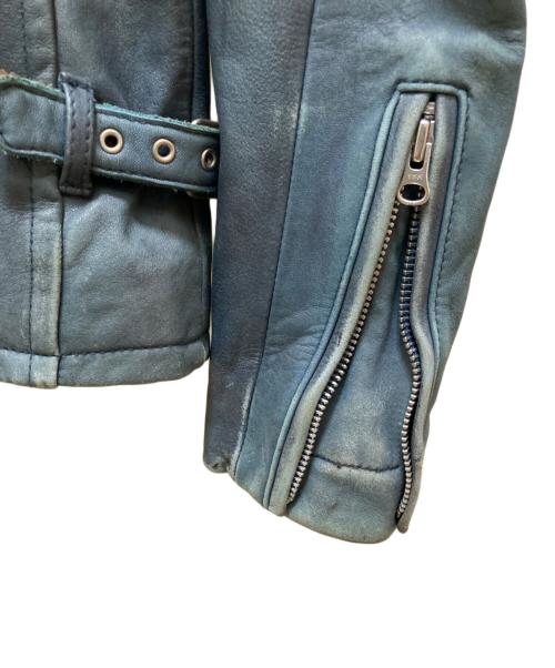 Schott（ショット）Schott (ショット) クラシックレーサーワッペンライダース グリーン サイズ:Ｍの古着・服飾アイテム