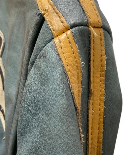 Schott（ショット）Schott (ショット) クラシックレーサーワッペンライダース グリーン サイズ:Ｍの古着・服飾アイテム