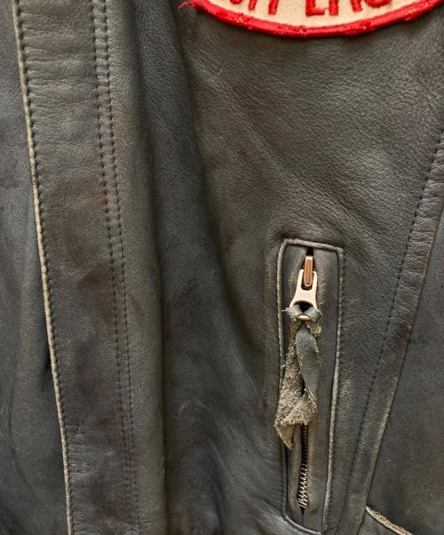 Schott（ショット）Schott (ショット) クラシックレーサーワッペンライダース グリーン サイズ:Ｍの古着・服飾アイテム