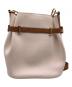 FURLA (フルラ) アウラ ミニ ドローストリングショルダーバッグ ホワイト×ブラウン：12000円