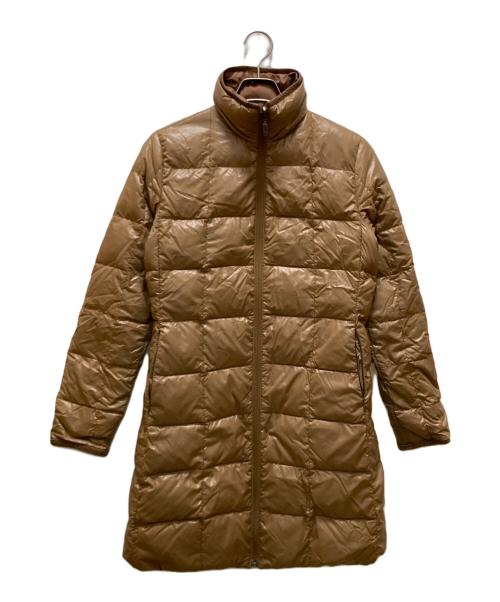 MONCLER（モンクレール）MONCLER (モンクレール) レザートリムリバーシブルダウンコート ベージュの古着・服飾アイテム