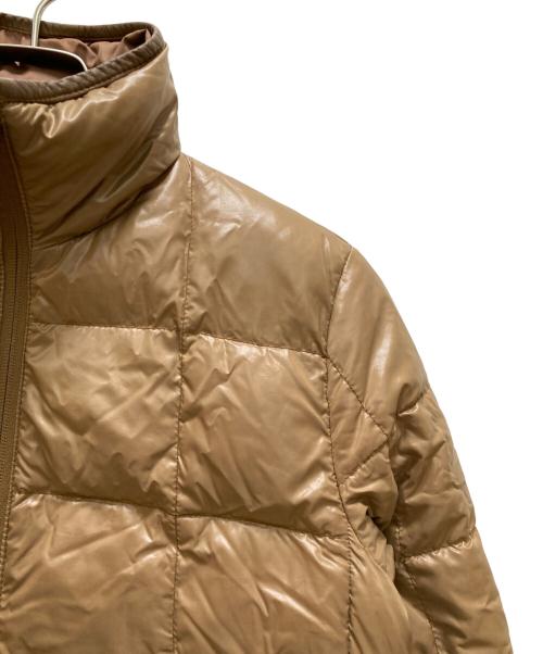 MONCLER（モンクレール）MONCLER (モンクレール) レザートリムリバーシブルダウンコート ベージュの古着・服飾アイテム